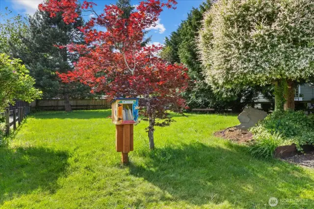 Little Free Library in the common area park as well.