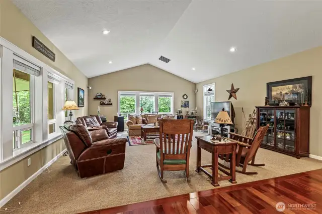 Great room open to beautiful kitchen and entry way...