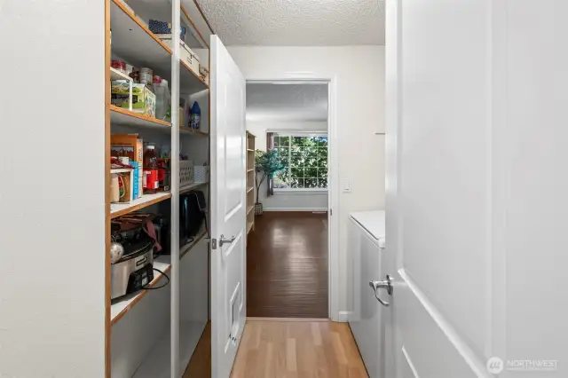 Pantry, laundry and 1/2 bath