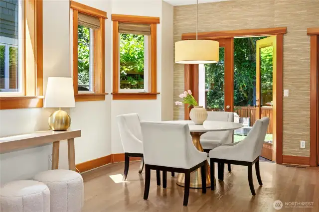 French doors out to deck