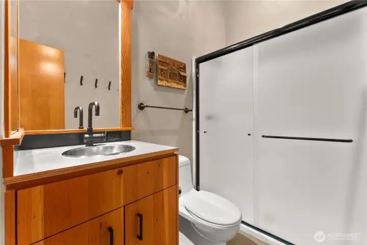 3/4 bath in the apartment.