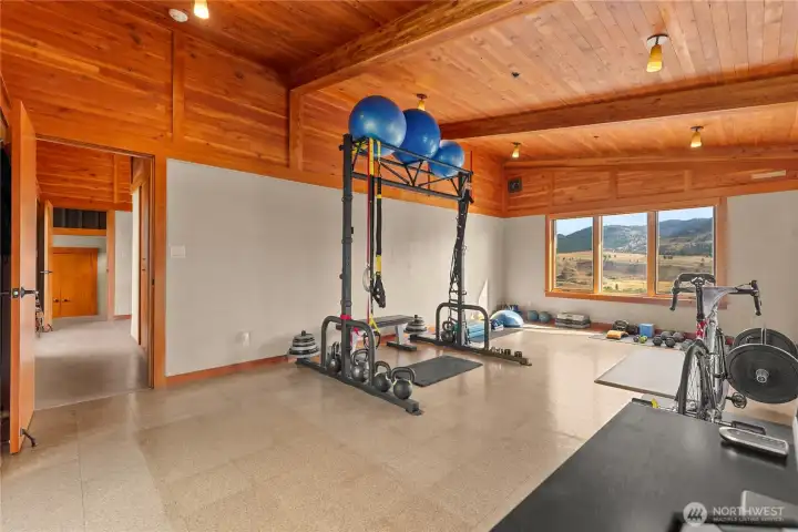 This room has it's own private courtyard entrance, and can be part of the apartment making it a 1-bedroom or kept separate.