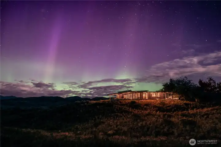 Perfectly positioned to experience the beauty of the occasional aurora light show.