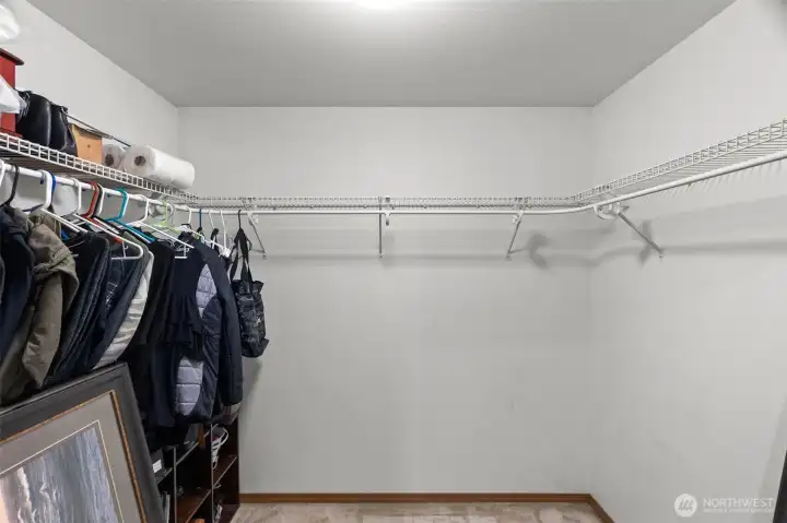 Huge walk in closet.