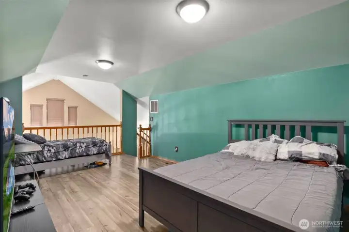 Loft area for family room.  Currently used as a bedroom.