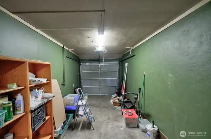 Single car attached garage.