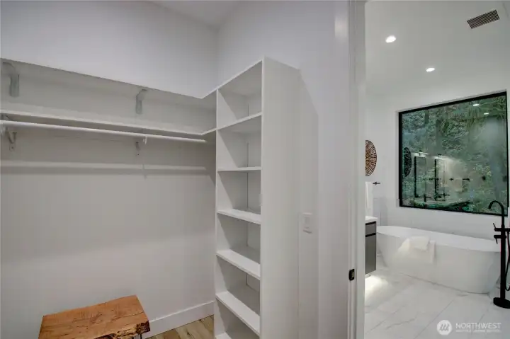 Large walk-in closet for Primary Bedroom.