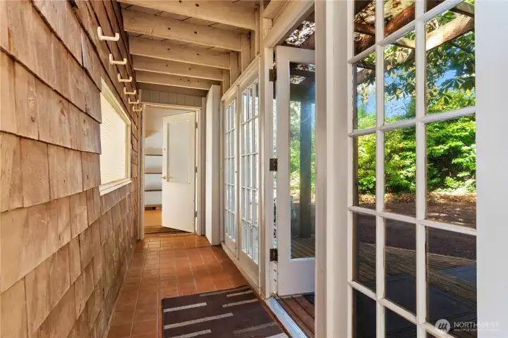 Front mud room entering the home