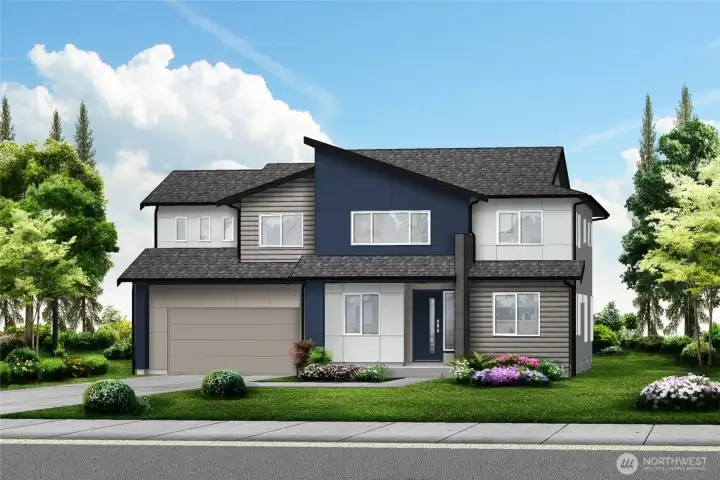 Rendering of home. Not of actual home.