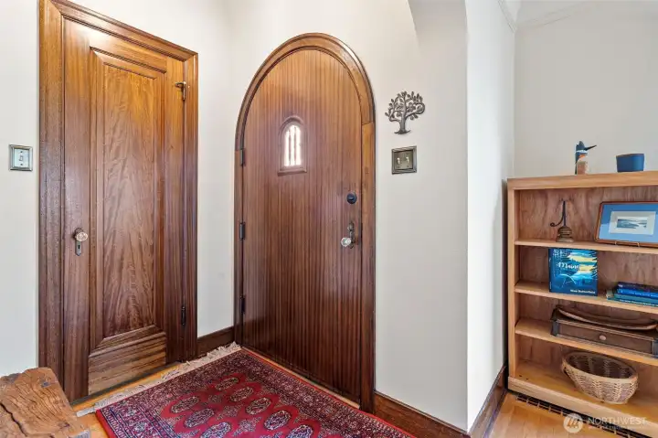 Entry way door and closet - both original doors.