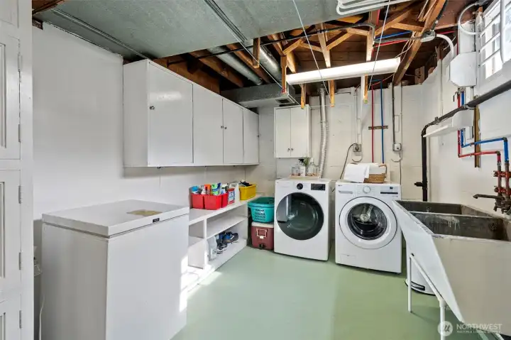 Lower level laundry