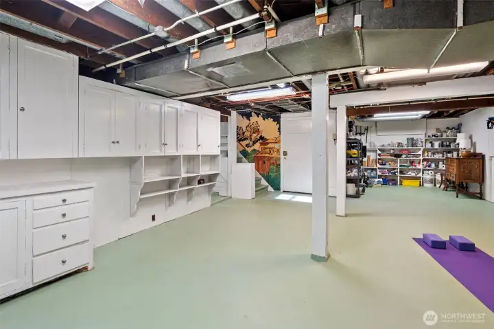 The basement is another area that provides for a myriad of purposes.