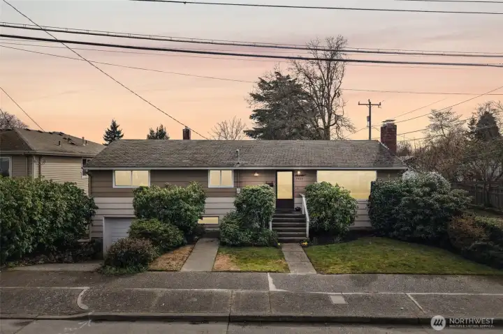 Mid-century home on 7,475 SF lot in West Seattle.