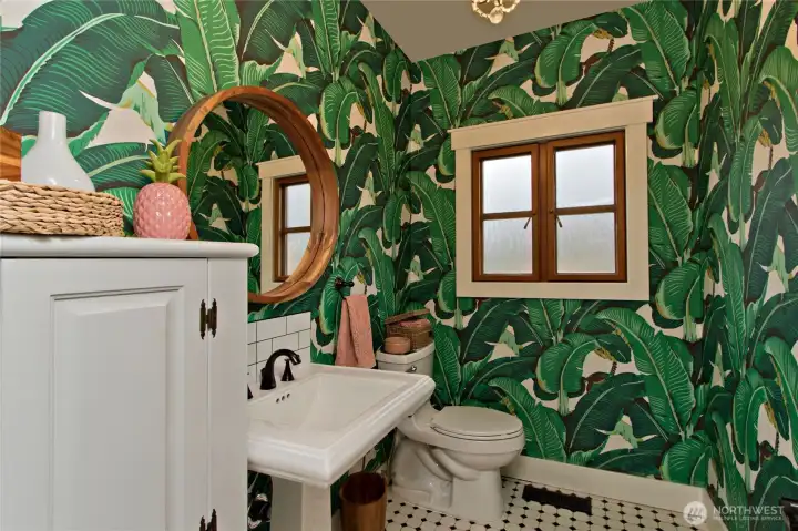 Main floor half bath.