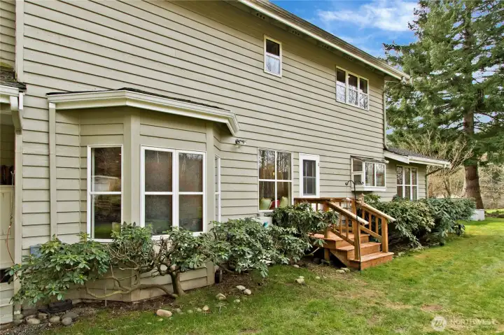 Rear exterior view of the home.