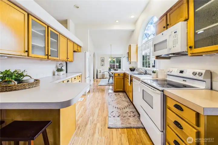 Large kitchen with tons of storage