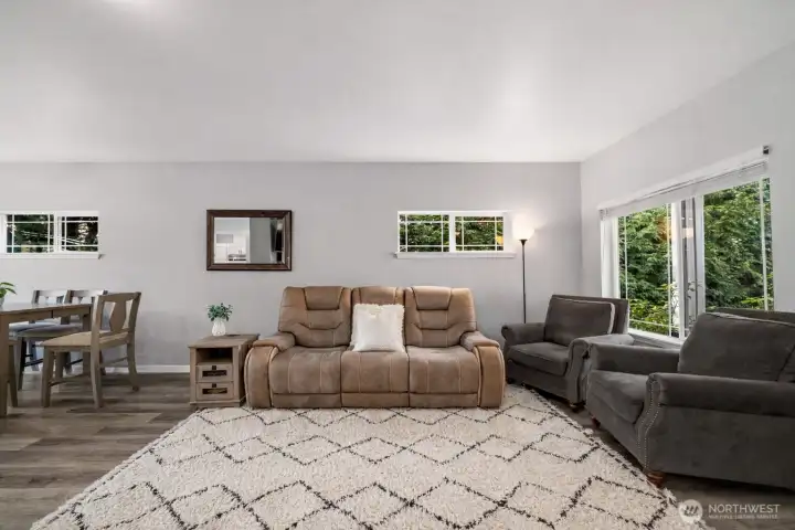 2 end unit windows on the living/dining wall for added natural light