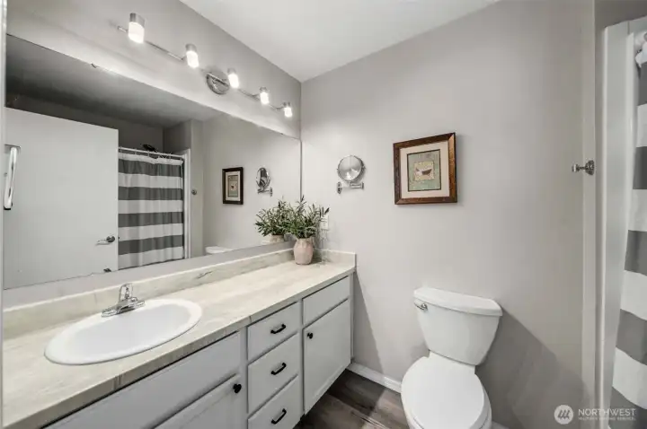 Primary bathroom Plumbed for 2 sinks