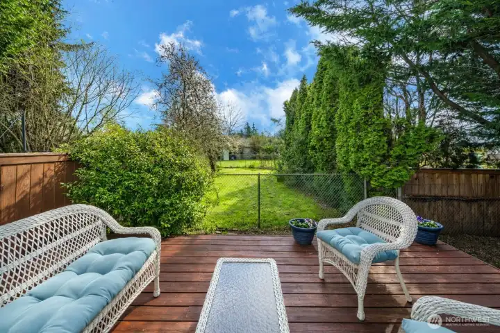 Private backyard oasis