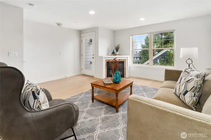 Living Room with Gas Fireplace