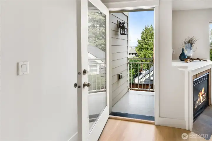 Access from Living Room to Deck with Views