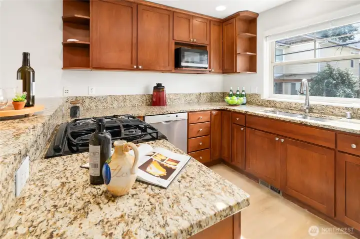 Kitchen with Stone Counters