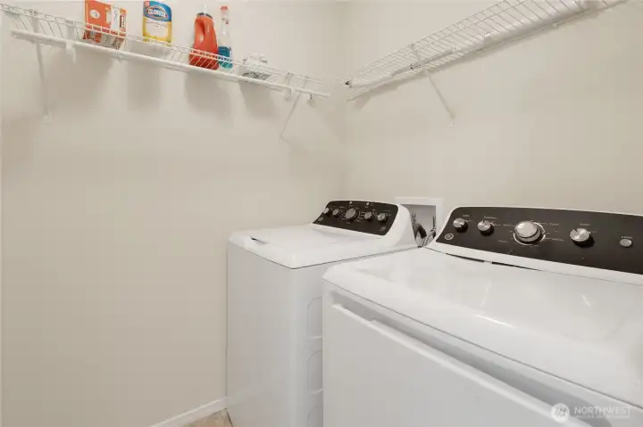 Washer Dryer Upstairs and stays with home