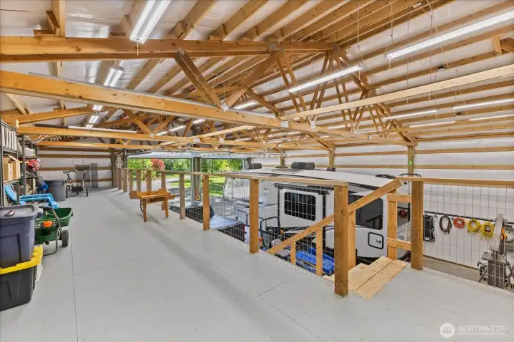 Upper landing work shop area - 48 ft by 10 ft