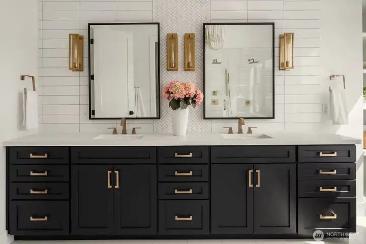Stylish and calming spa bath.