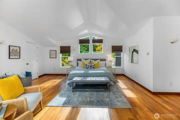 Full-floor primary bedroom