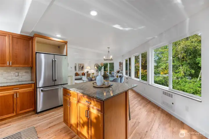 Views of the natural setting while you cook