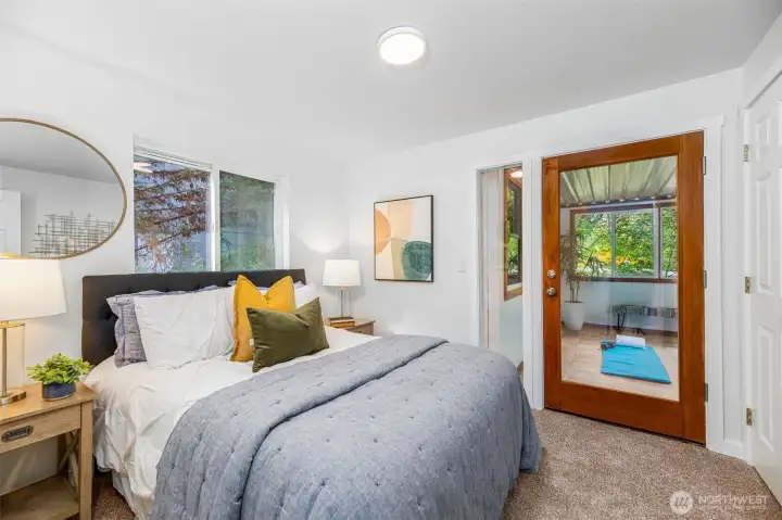 Bedroom 2 door to enclosed deck