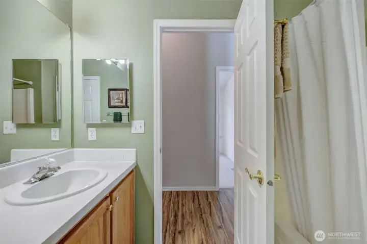 Full-sized main bathroom will be enjoyed by guests and is handy to the center of the home