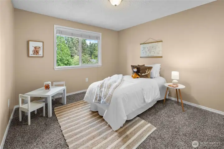 One of 3+ bedrooms.