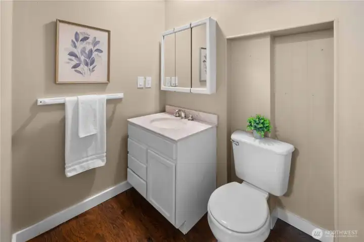Downstairs bathroom.