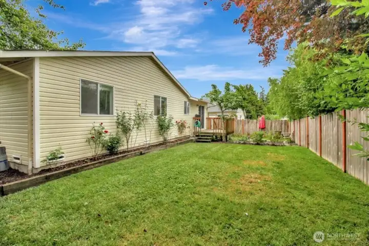 Backyard. Great garden designated garden space. Backyard. Great garden designated garden space.