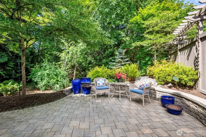 Large paver patio Large paver patio