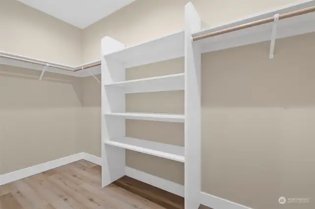 Lots and lots of space in the primary suite's walk-in closet.  It's just waiting for you to make it your own.