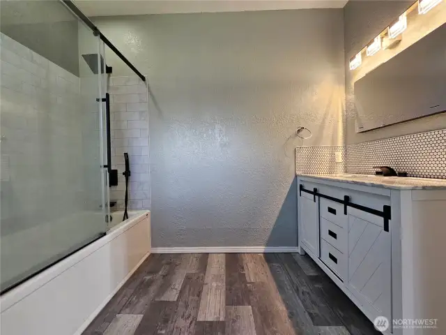 Nicely updated downstairs bathroom