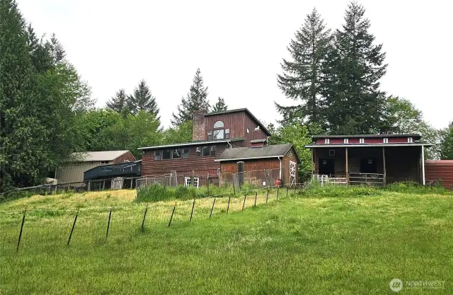 Looking up from the fenced and cross-fenced pastures