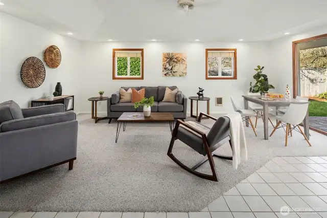 Family room with lots of natural light
