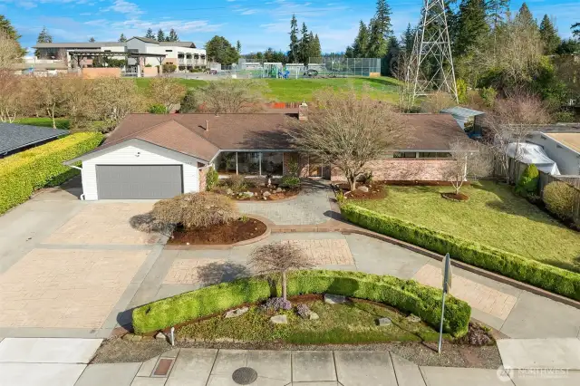 Circular Driveway with cement side for Boat or RV