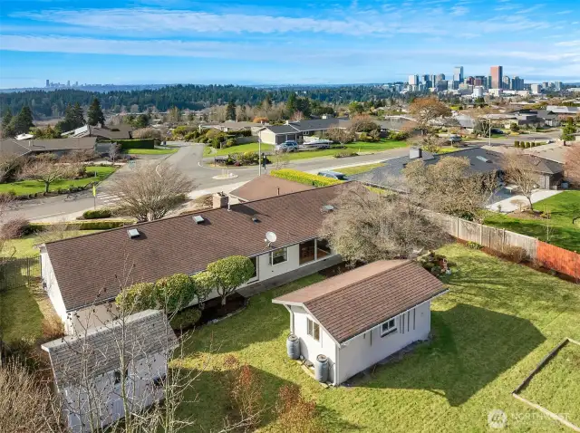 Views to Bellevue and Seattle