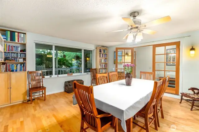 Lovely dining room faces front of home--perfect for entertaining!
