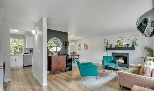 Entry to open living room