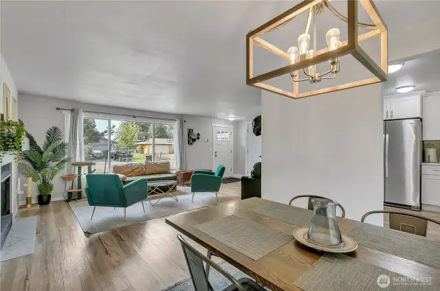 Dining room adjoins to open living room