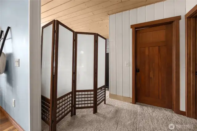 Non conforming 3rd bedroom does not have a dedicated door. Sellers chose not to have a door so that the view is not blocked and can be seen from all areas of the home.