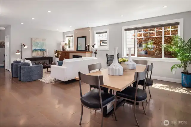 Looking across the main living area there are multiple options for furniture arrangements and living styles.