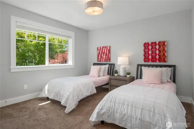 The third of four bedrooms located on the second floor.