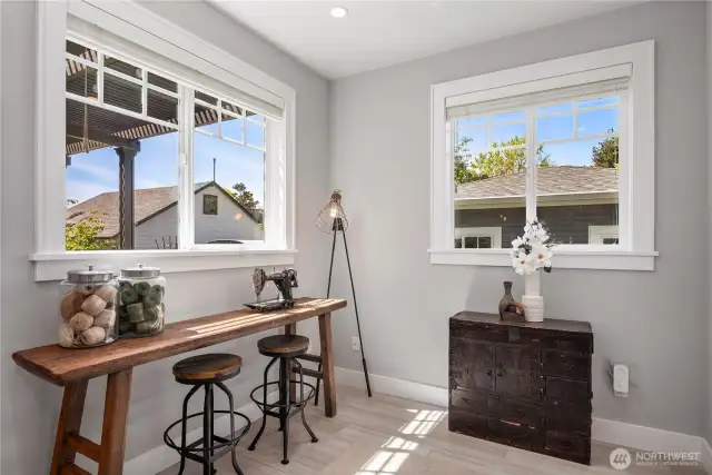 An added bonus is this large room off the deck in the back that can be anything you like (in addition to the den and four bedrooms).